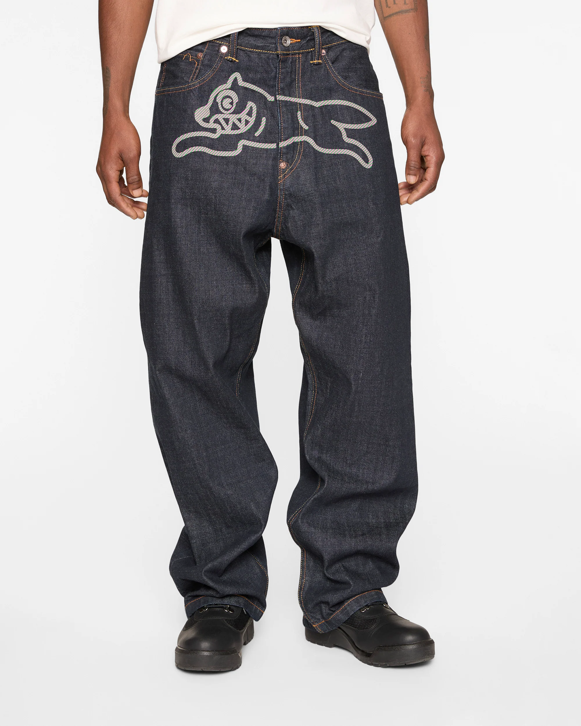 Daicock Printed Baggy Jeans - Image 3