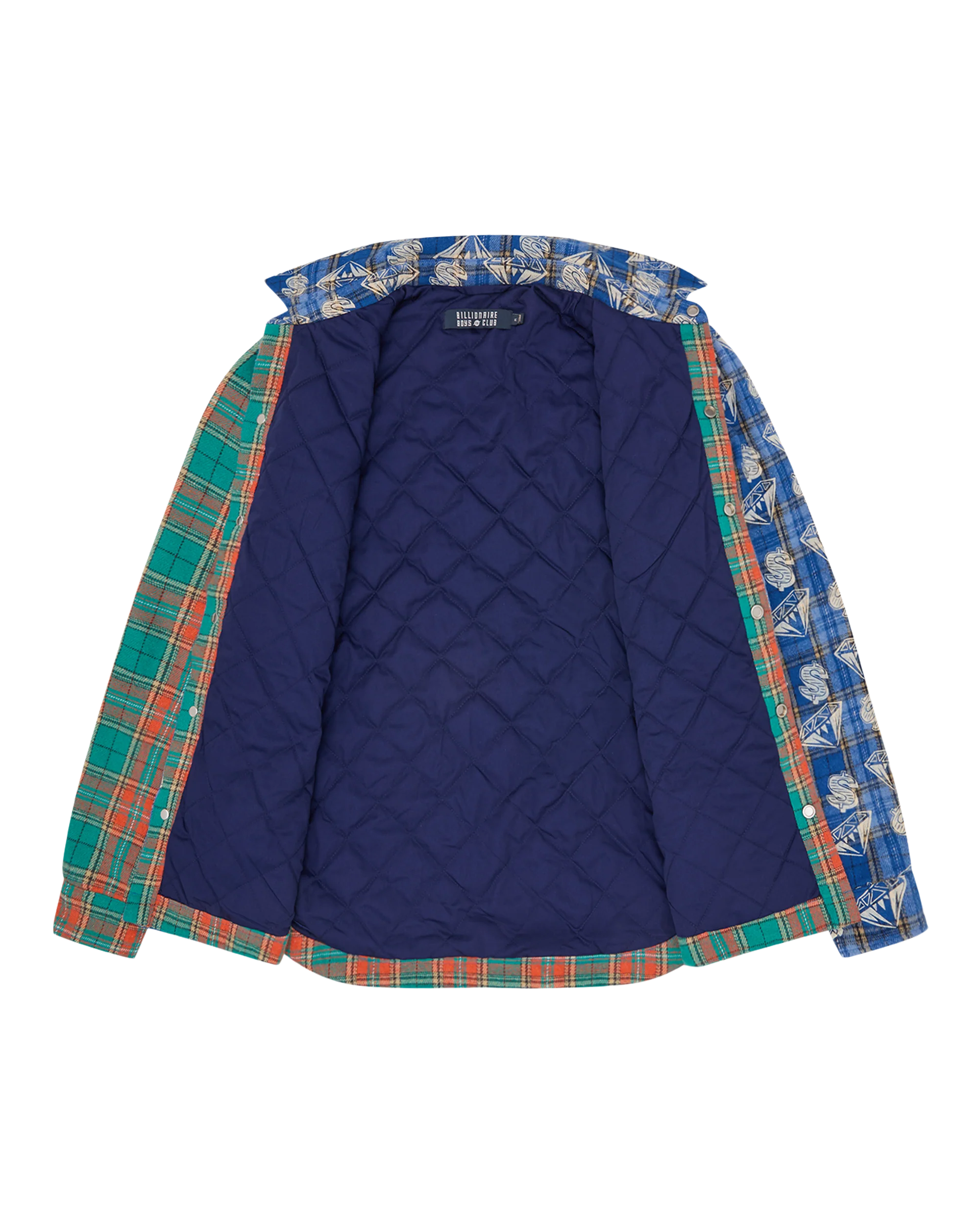 Diamonds & Dollars Check Padded Overshirt - Image 3