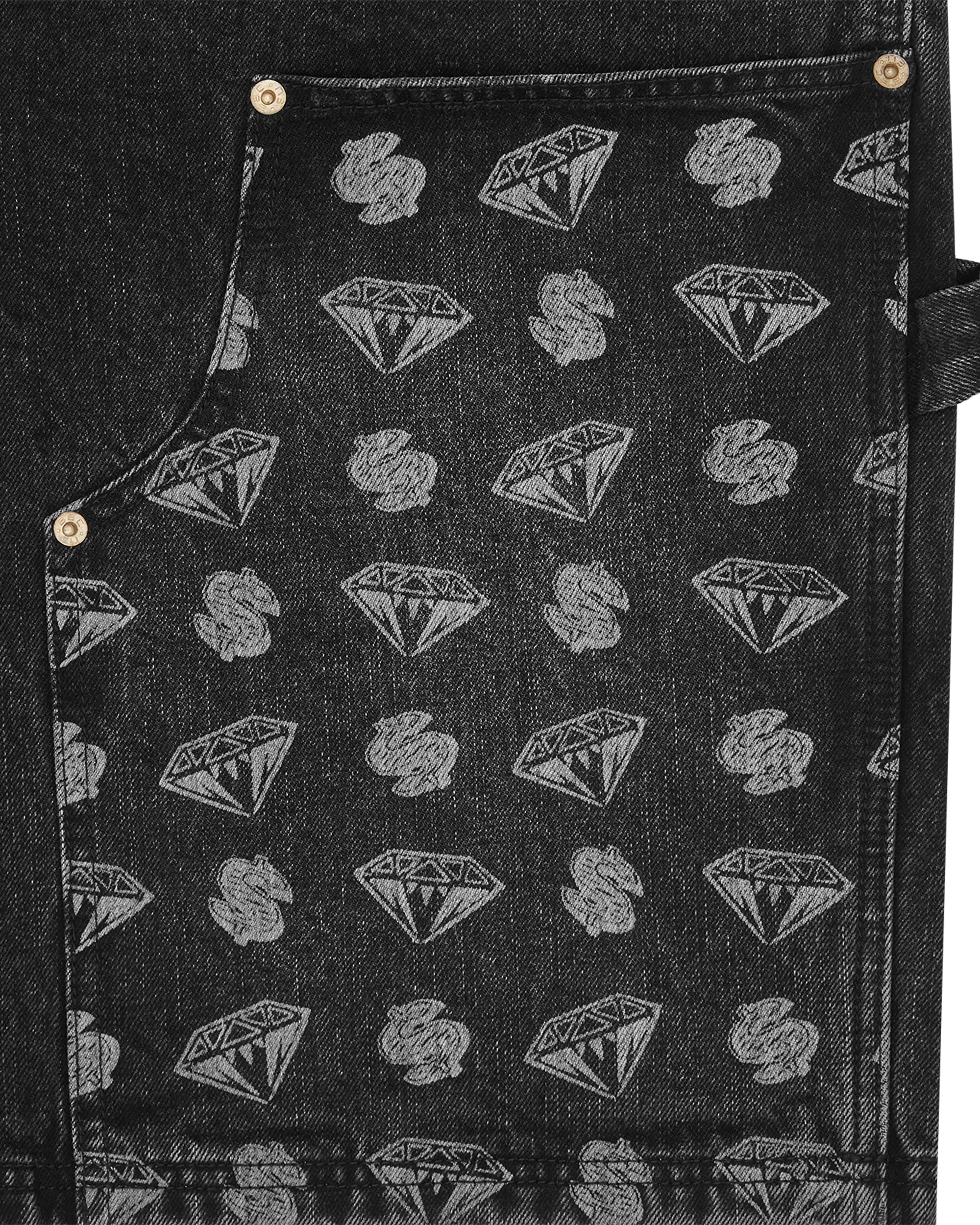 Diamonds & Dollars Denim Carpenter Short - Image 4