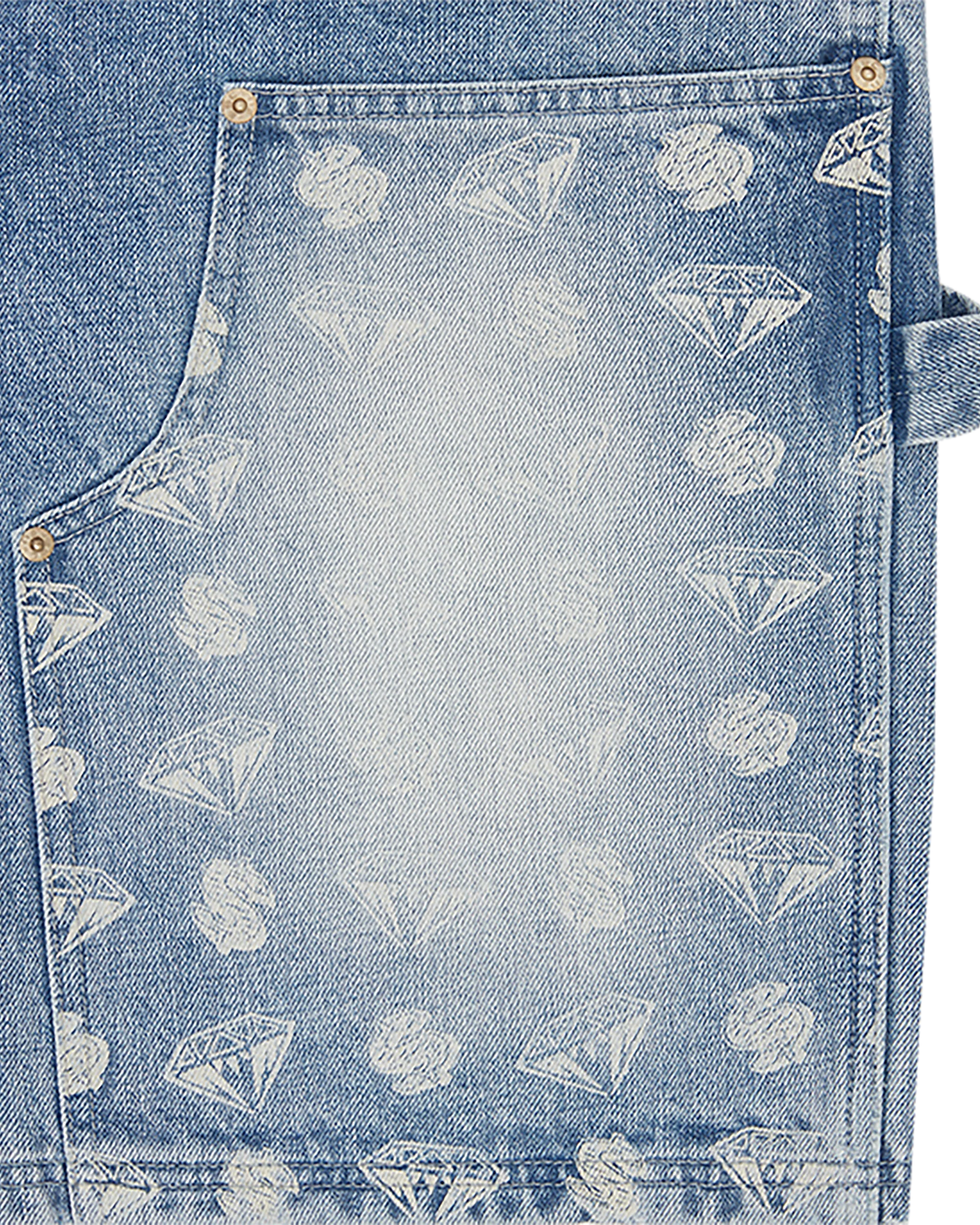 Diamonds & Dollars Denim Carpenter Short - Image 3