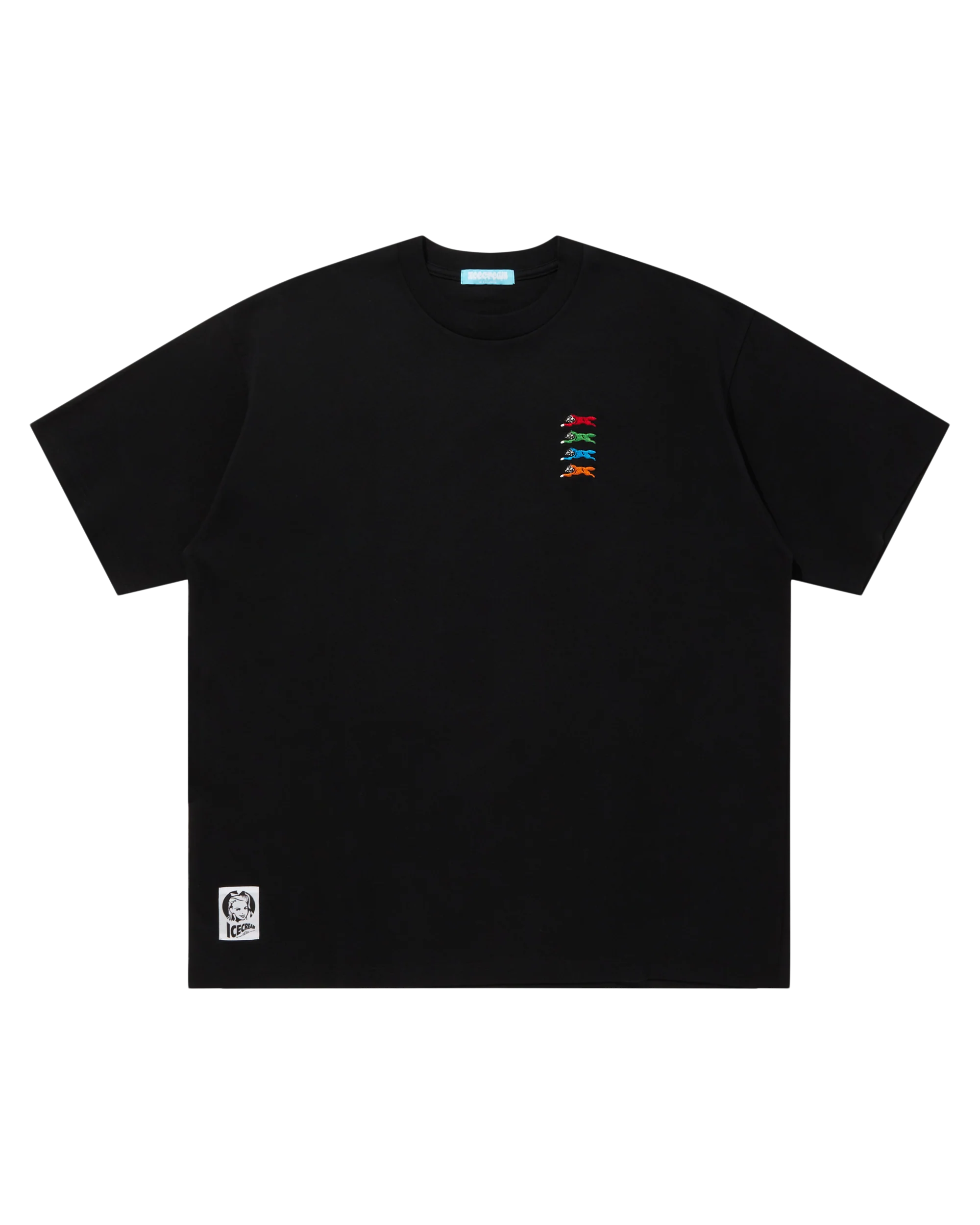 Embroidered Logo Cotton T-Shirt Running Dog