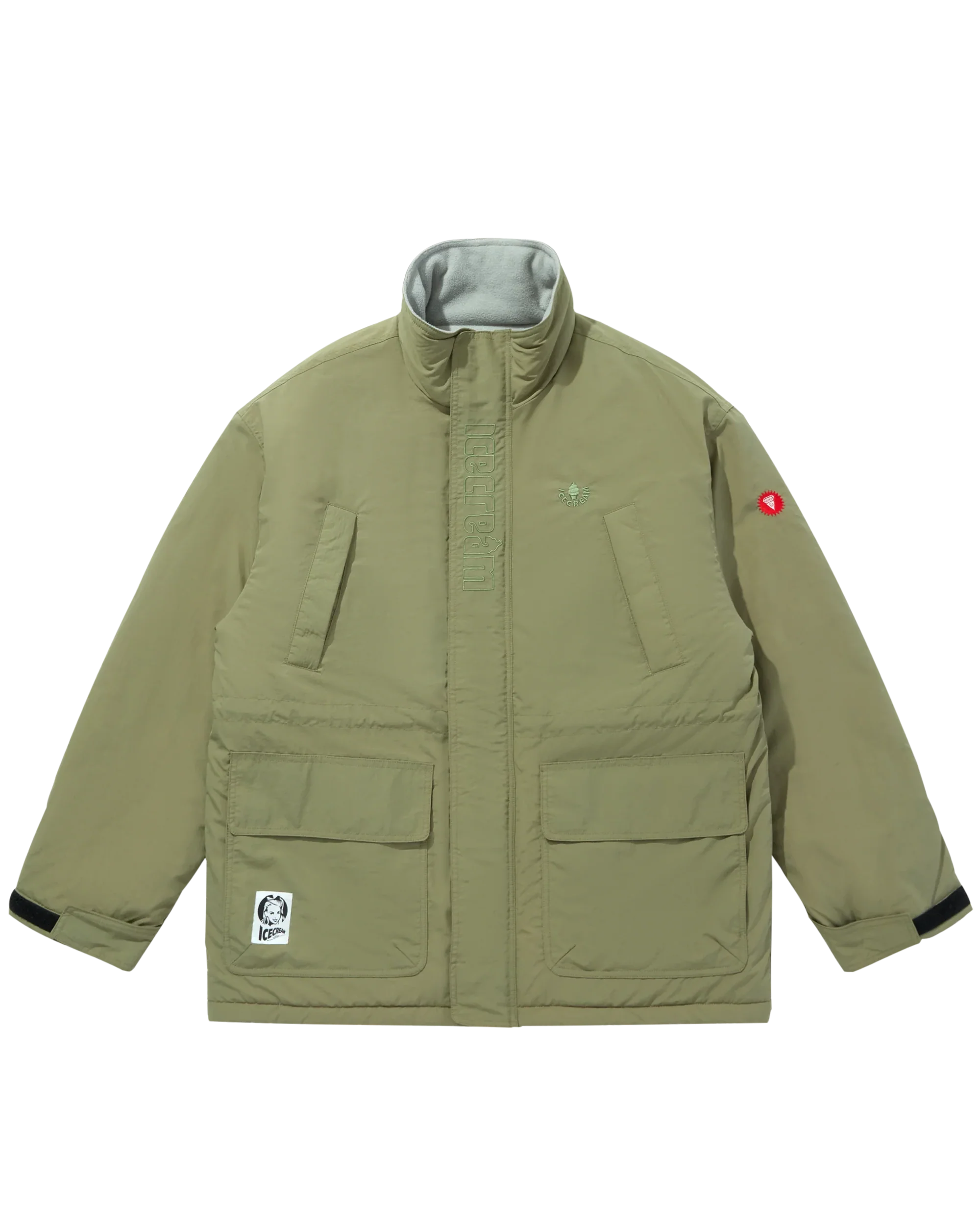 Embroidered Logo Nylon Coat