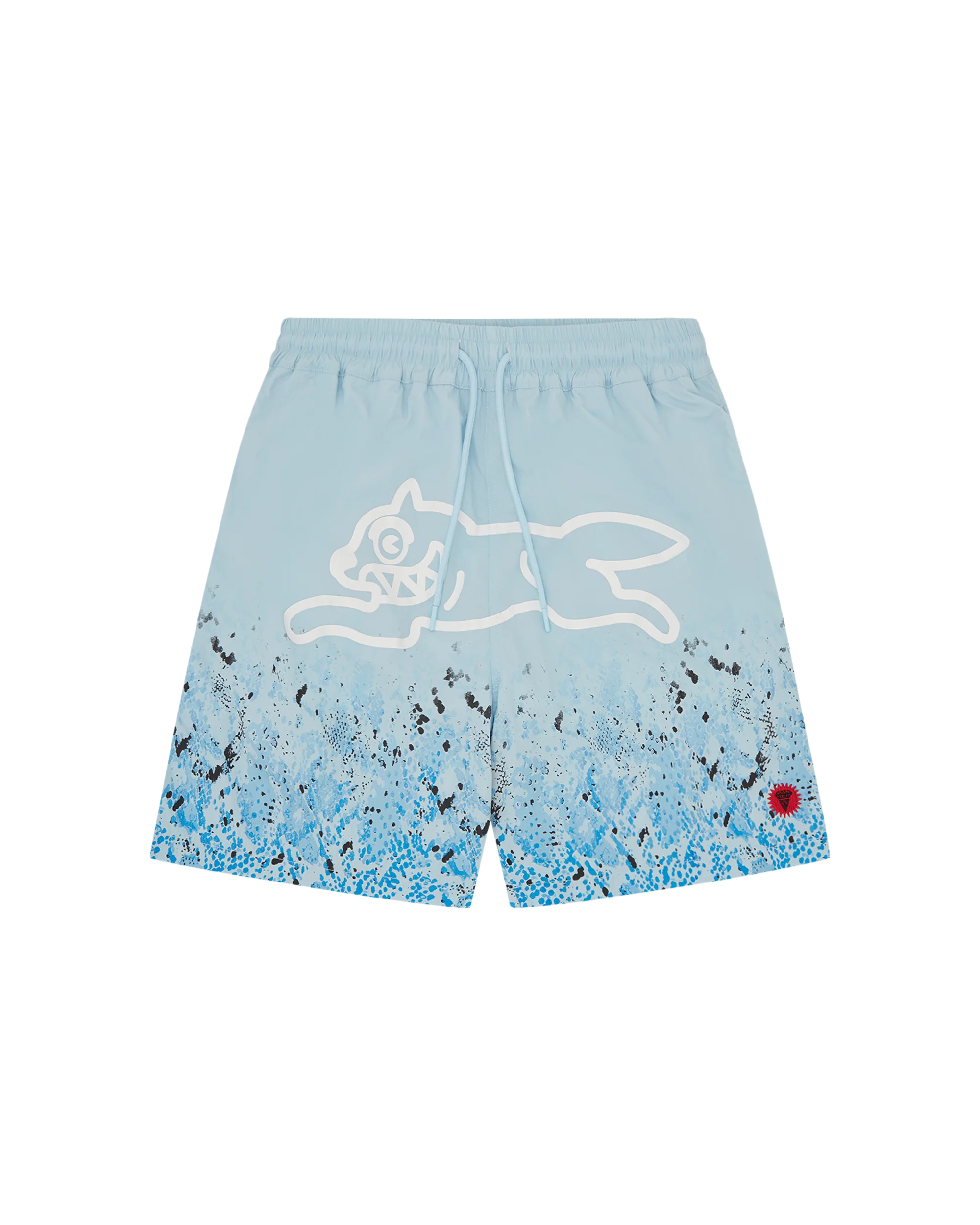 Gradient Snakeskin Running Dog Swim Shorts