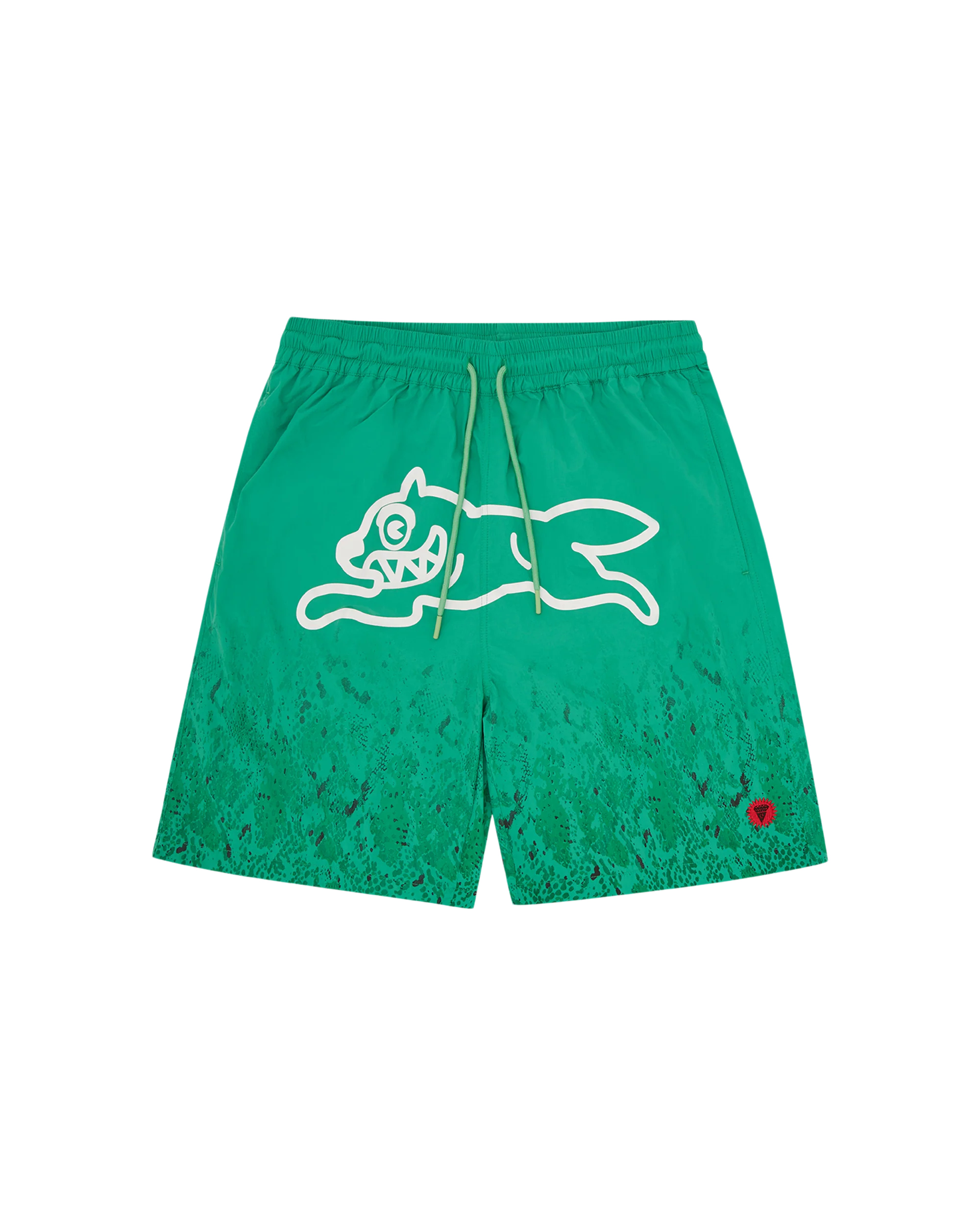 Gradient Snakeskin Running Dog Swim Shorts