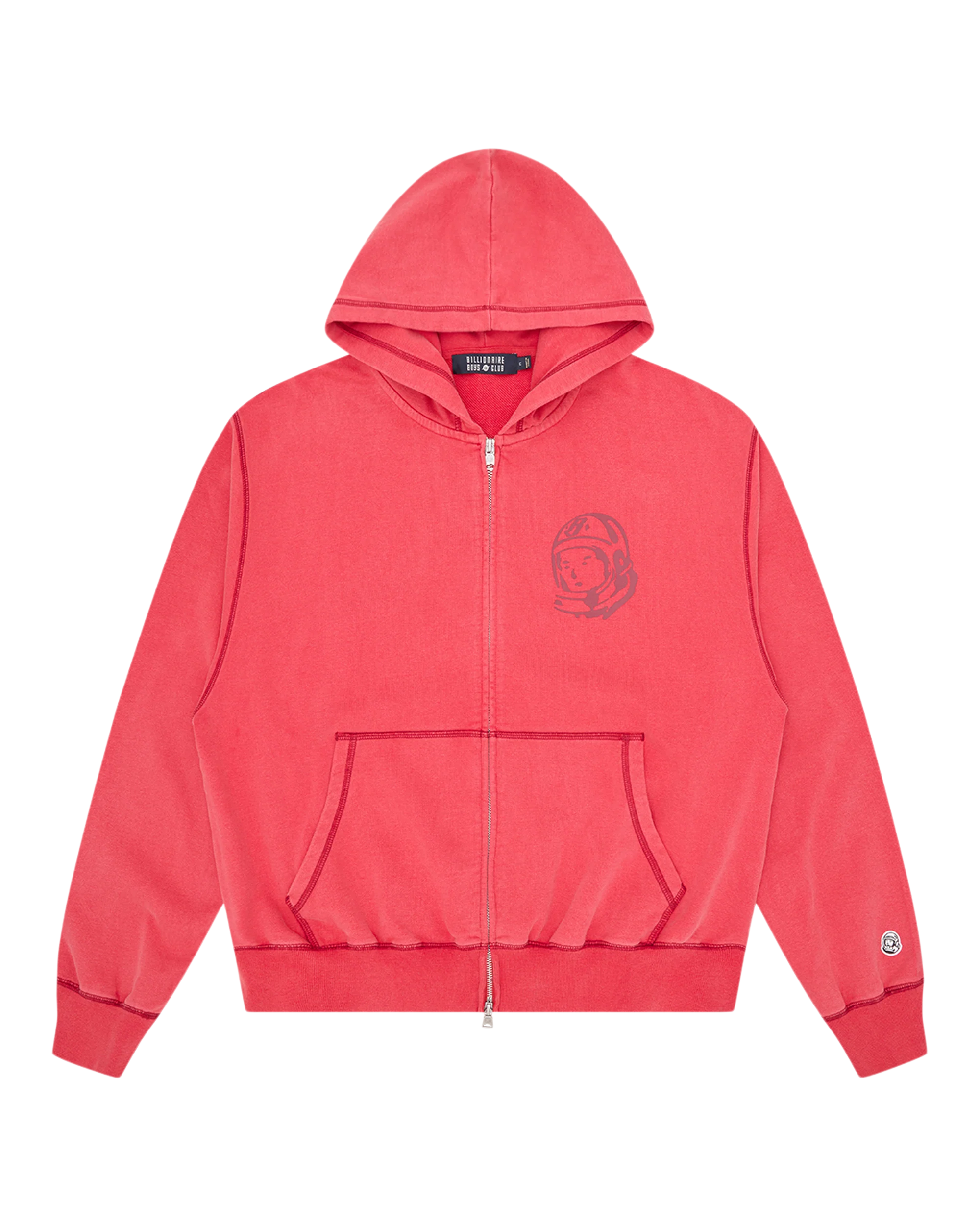 Oversized College Zip Through Hood