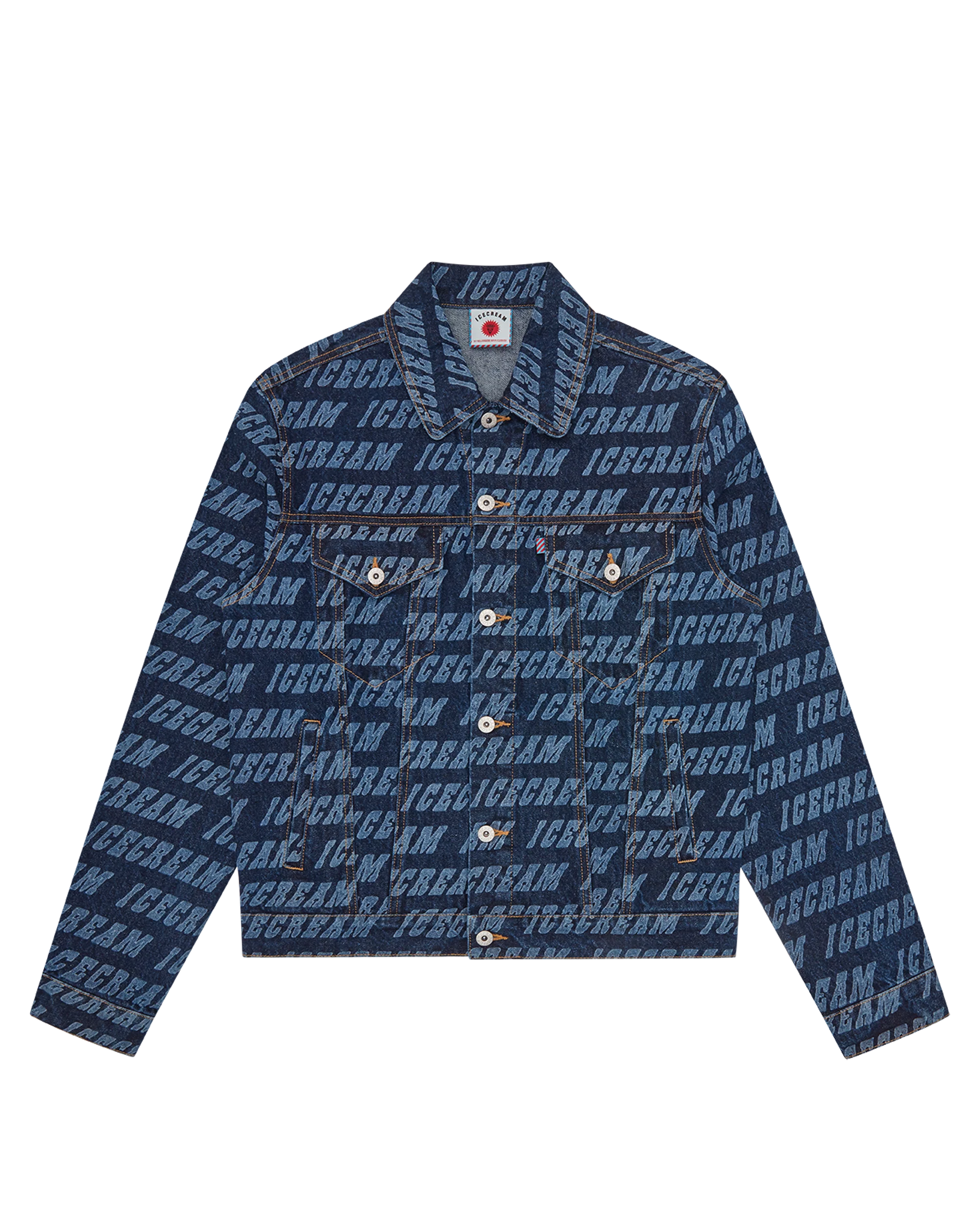 Repeat Logo Denim Trucker Jacket