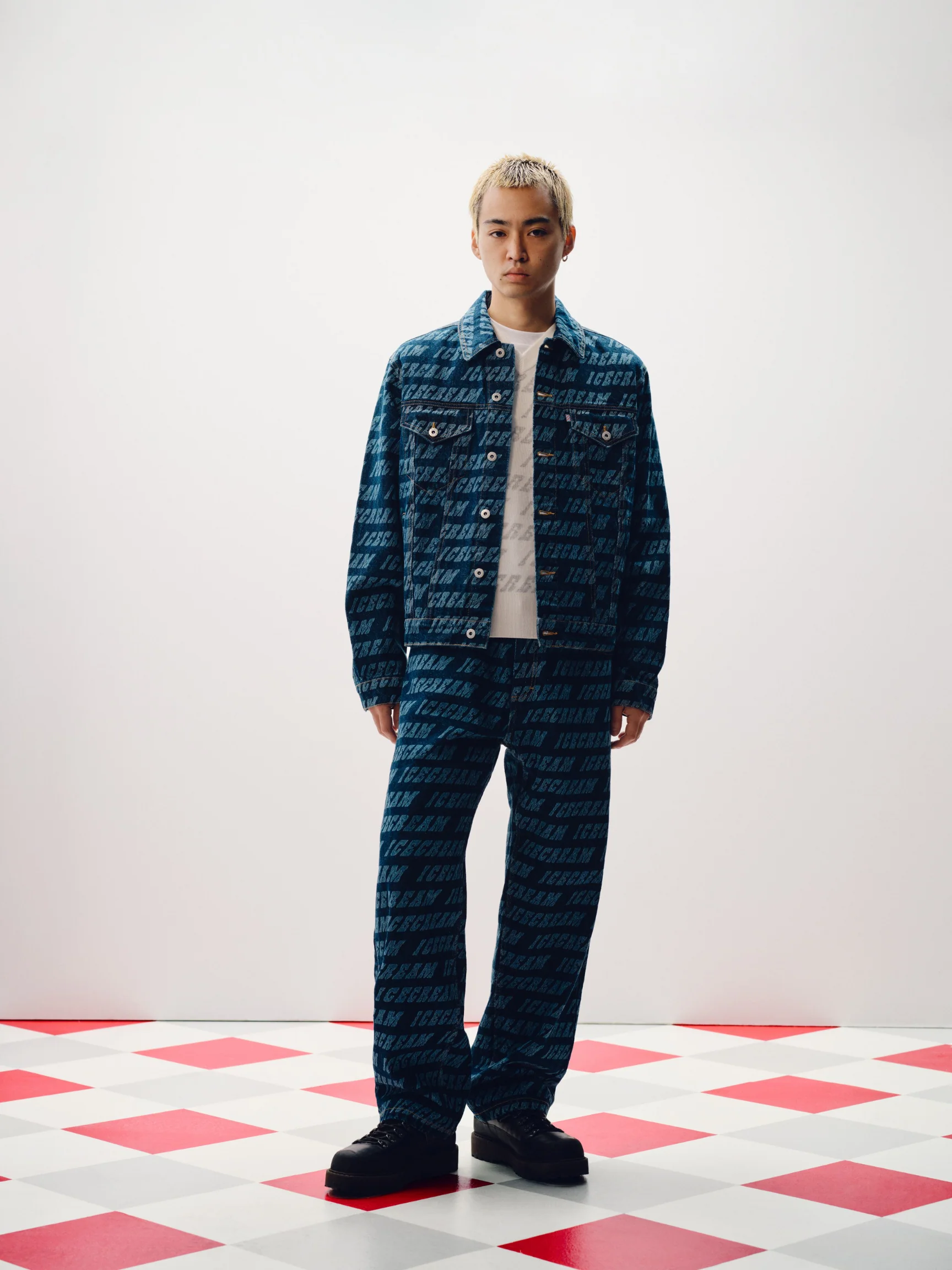 Repeat Logo Denim Trucker Jacket - Image 2