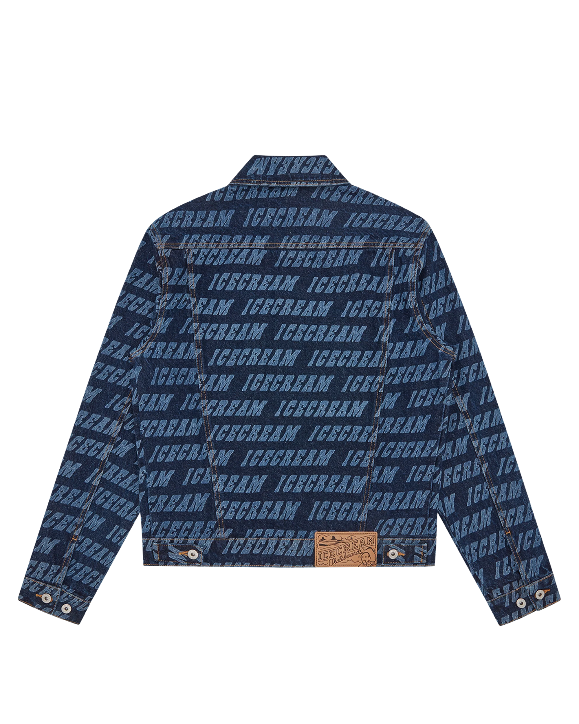 Repeat Logo Denim Trucker Jacket - Image 3